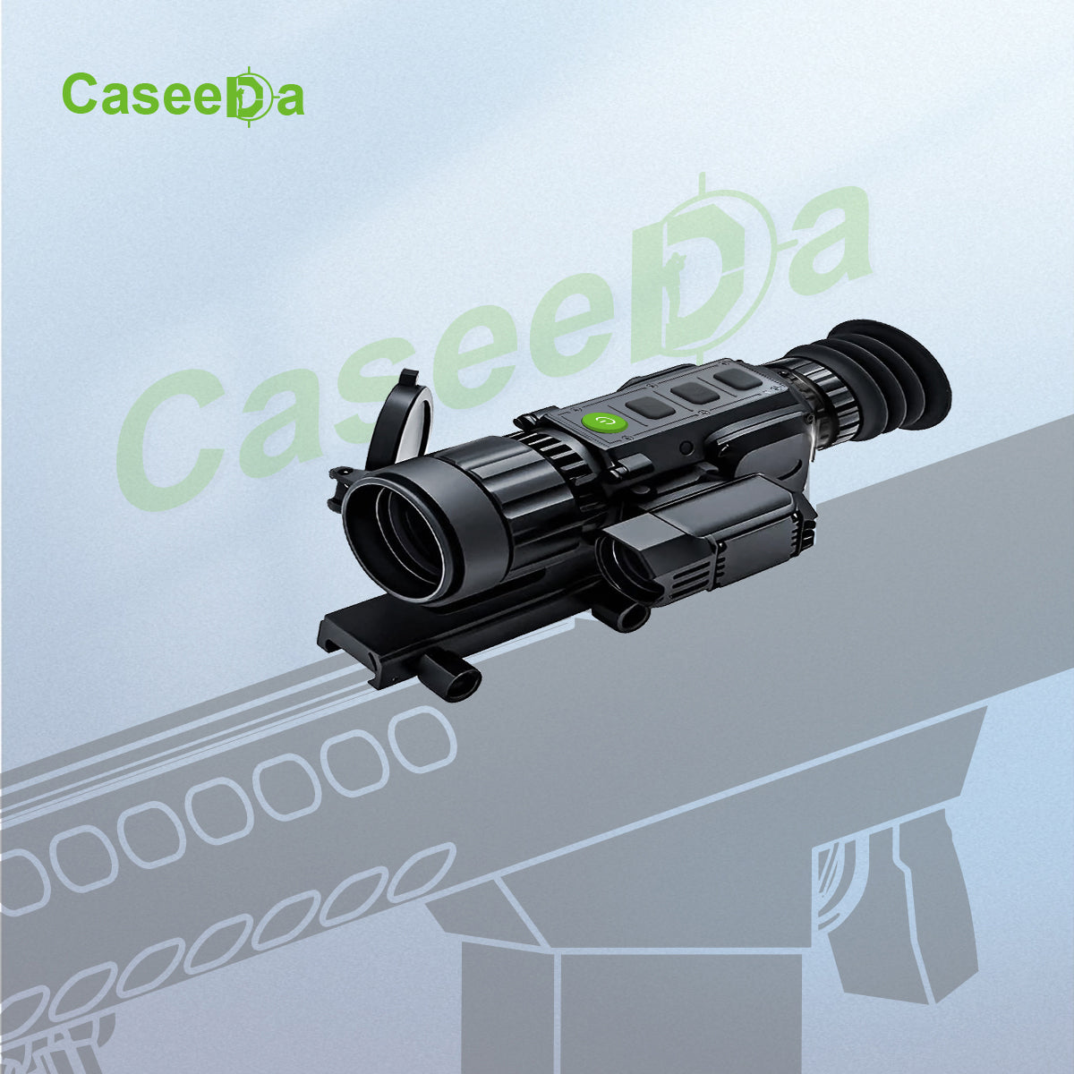 CaseeDa TS384 25mm 35mm 50mm Lens Night Vision Thermal Laser Scope with Mount and Scope Accessory