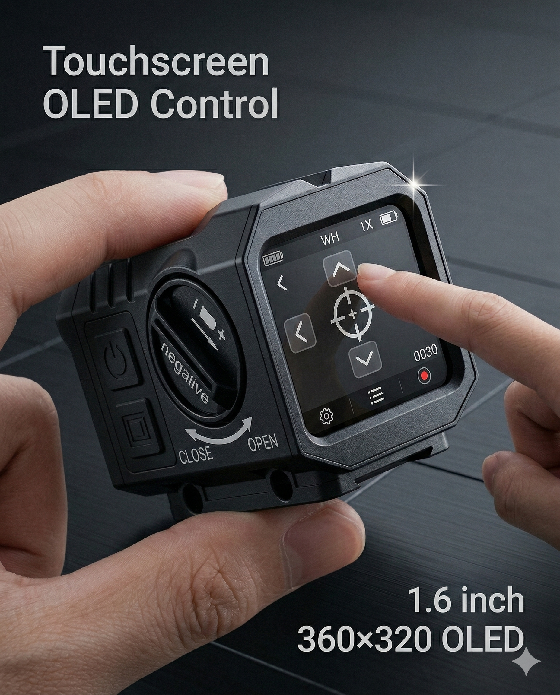 A man control the compact thermal Caseeda VEX-H2 by touch screen