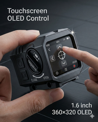 A man control the compact thermal Caseeda VEX-H2 by touch screen