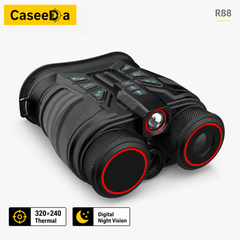 Caseeda Multi-spectral Thermal&Night Vision&Daylight  Laser Rangefinder Flashlight and GPS Multi Function Binocular for Outdoor Observation