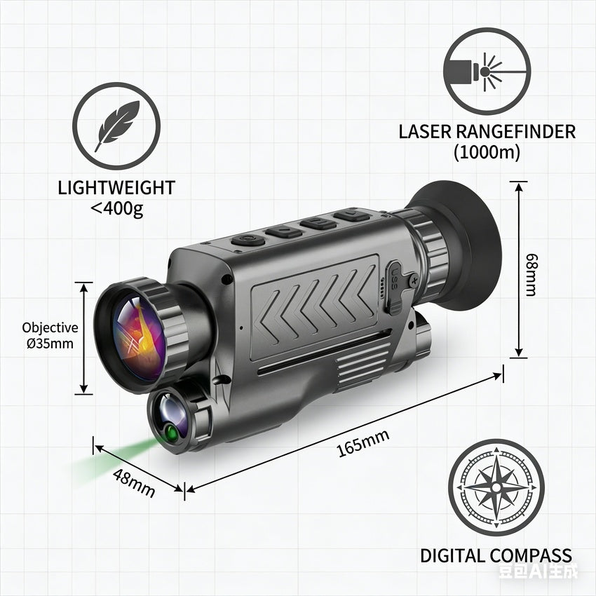 caseeda MV series thermal monocular size